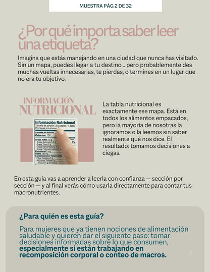 Guía de Tablas Nutricionales. Tu mapa para descifrar la información en cada empaque.