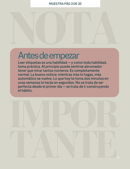 Guía de Tablas Nutricionales. Tu mapa para descifrar la información en cada empaque.