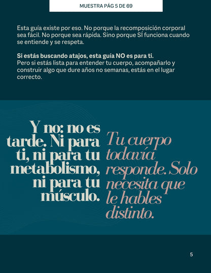 Guía de Recomposición Corporal. Reconstruye tu cuerpo desde adentro.