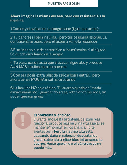 Guía de Resistencia a la Insulina.Todo lo que necesitas saber, explicado paso a paso.