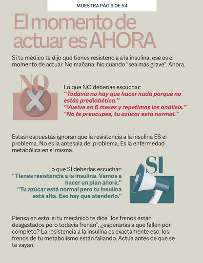 Guía de Resistencia a la Insulina.Todo lo que necesitas saber, explicado paso a paso.